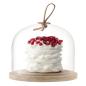 Preview: L.S.A. | G1048-21-301 | Ivalo Serving Dome with Wooden Base Ø 22 cm