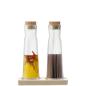 Preview: L.S.A. | G1622-07-304 | Gio Line Bottle Set and Cork Stoppers and Beech Base 200 ml