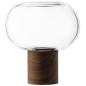 Preview: L.S.A. | G1718-21-301 | Oblate Vase H21,5 cm/ø 19,5 cm Clear/Walnut **