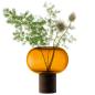 Preview: L.S.A. | G1718-21-835 | Oblate Vase H21,5 cm/ø 19,5 cm Amber/Walnut **