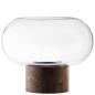 Preview: L.S.A. | G1718-28-301 | Oblate Vase/Lantern H28 cm/Ø35 cm Clear/Walnut **