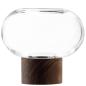 Preview: L.S.A. | G1718-13-301 | Oblate Vase H13,5 cm/ø 15 cm Clear/Walnut **