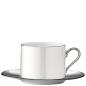 Preview: L.S.A. | P034-11-385 | Palazzo Teacup & Saucer 250 ml Pearl/Platinum