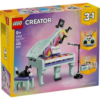 31392 | Music Decor Piano with Cat