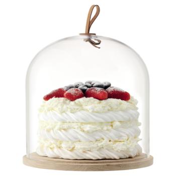 L.S.A. | G1048-21-301 | Ivalo Serving Dome with Wooden Base Ø 22 cm