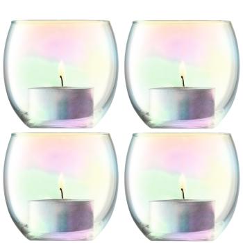 L.S.A. | G570-06-916 | Pearl Tealight Holder Ø 6.8 cm Set of 4 Pieces