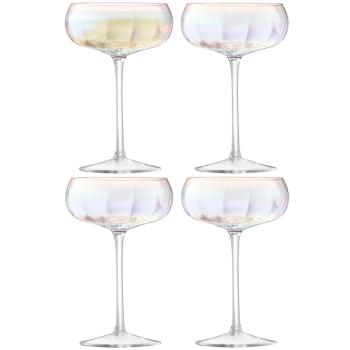 L.S.A. | G1332-11-401 | Pearl Champagne Saucer 300 ml Set of 4 Pieces