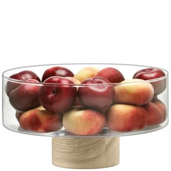 L.S.A. | G1633-25-301 | Lotta Pedestal Bowl Clear and Ash Base 25 cm