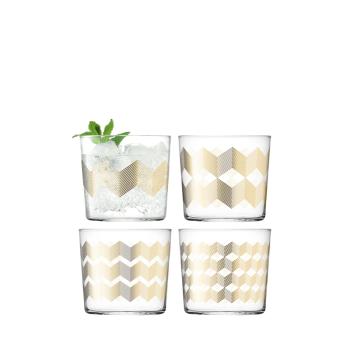 L.S.A. | G060-09-146 | Chevron Tumbler 310 ml Assorted Set of 4 Pieces