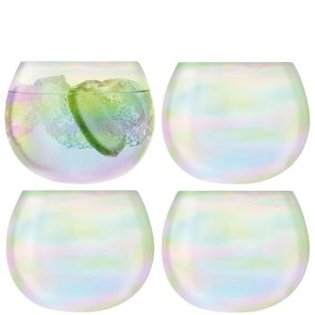 L.S.A. | G1620-24-916 | Bubble Balloon Glass 680 ml Pearl x 4
