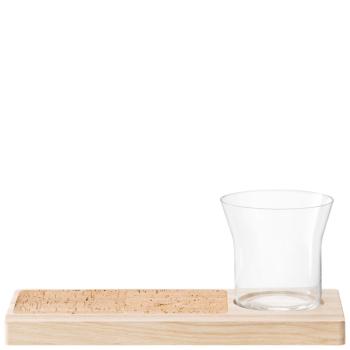 L.S.A. | G1675-00-301 | Plateau Planter Set L28 cm Clear/Ash/Cork *