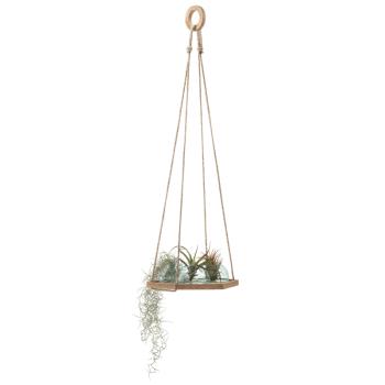 L.S.A. | G1697-00-161 | Canopy Hanging Planter Set Recycled/Cork L29 cm