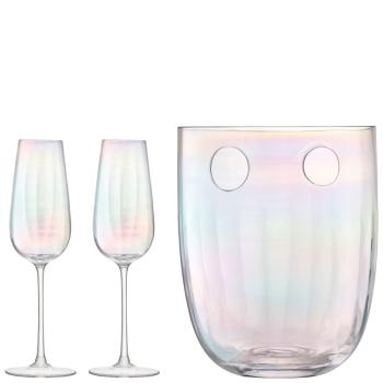 L.S.A. | G1707-00-916 | Pearl Champagne Set Mother of Pearl 250 ml/H24,5 cm