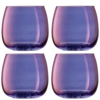 L.S.A. | G1621-13-887 | Aurora Stemless Glass 370 ml Polar Violet x 4