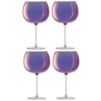 L.S.A. | G1620-24-887 | Aurora Balloon Glass 680 ml Polar Violet x 4