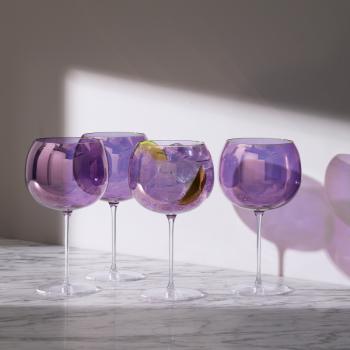 L.S.A. | G1620-24-887 | Aurora Balloon Glass 680 ml Polar Violet x 4