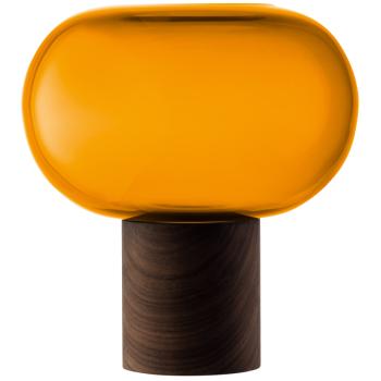 L.S.A. | G1718-21-835 | Oblate Vase H21,5 cm/ø 19,5 cm Amber/Walnut **