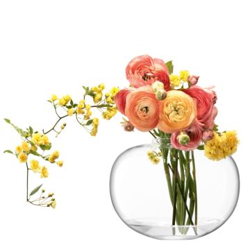 L.S.A. | G1722-20-301 | Flower Curved Bouquet Vase H20 cm Clear
