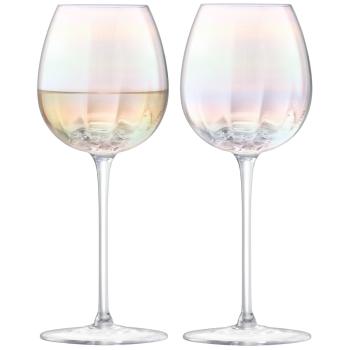 L.S.A. | G1332-12-401B | Pearl White Wine Glass 11oz Mother of Pearl x 2