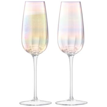 L.S.A. | G1332-09-401B | Pearl Champagne Flute 8oz Mother of Pearl x 2