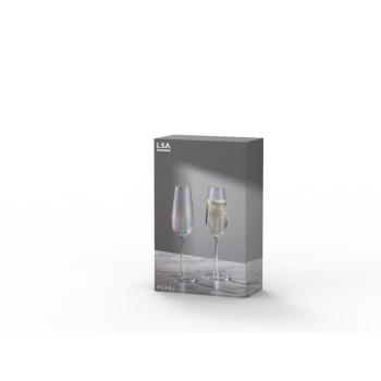 L.S.A. | G1332-09-401B | Pearl Champagne Flute 8oz Mother of Pearl x 2