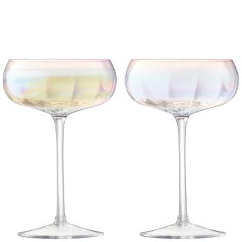 L.S.A. | G1332-11-401B | Pearl Champagne Saucer 10oz Mother of Pearl x 2