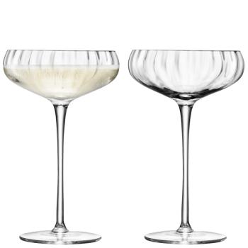 L.S.A. | G730-11-776B | Aurelia Champagne Saucer 10oz Clear Optic x 2