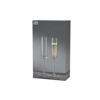 L.S.A. | G1070-05-301B | Otis Champagne Flute 5oz Clear x 2