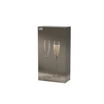 L.S.A. | G279-07-991B | Wine Champagne Flute 5oz Clear x 2