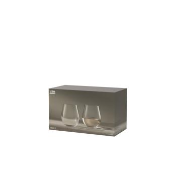 L.S.A. | G887-13-991B | Wine Stemless White Wine Glass 13oz Clear x 2