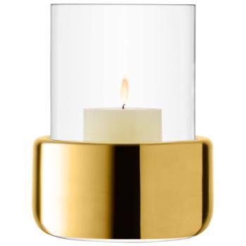 L.S.A. | G1746-20-358 | Aurum Lantern/Vase H20cm Clear/Gold