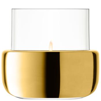 L.S.A. | G1746-08-358 | Aurum Tealight Holder/Vase 8.5cm Clear/Gold