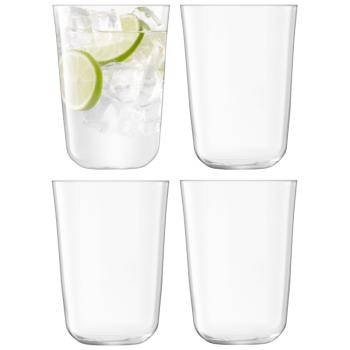 L.S.A. | G1747-20-301 | Arc Tumbler 550ml Clear Set of 4 Pieces