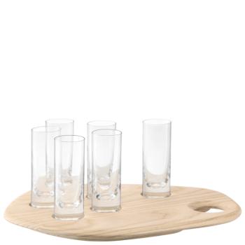 L.S.A. | G1758-06-301 | Palette Shot Set Clear & Ash Board W24cm/L29cm Clear