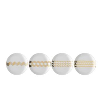 L.S.A. | P075-16-146 | Chevron Teaplate Ø 16 cm Assorted Set of 4 Pieces