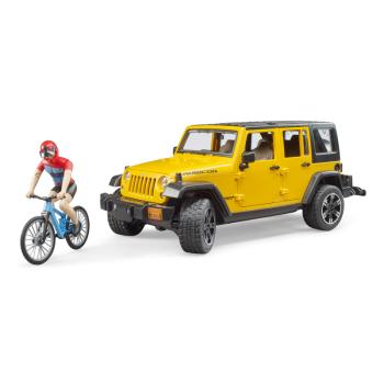 02543 | Jeep Wrangler Rubicon W. Mountain Bike And Cyclist