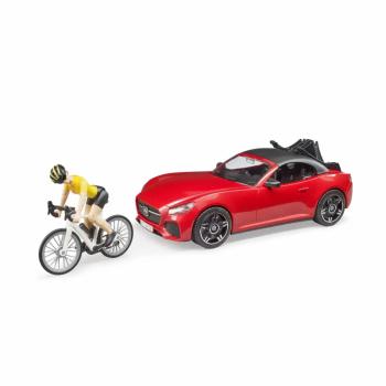 03485 | Roadster with Racing Bicycle and Cyclist