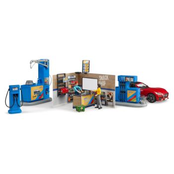 62111 | Bworld Filling Station With Vehicle And Car Wash