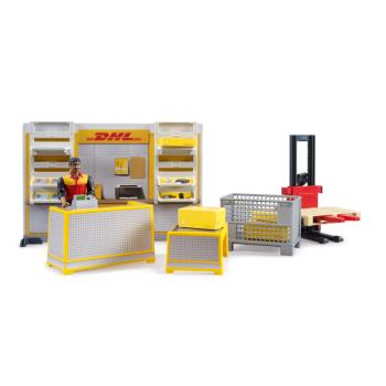 62251 | Bworld DHL Shop With Hand Forklift And Figure