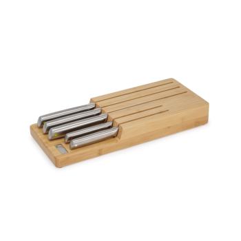 Joseph Joseph | 10563 | Elevate Steel Knives With Holder For Drawer Bamboo 5 Piece
