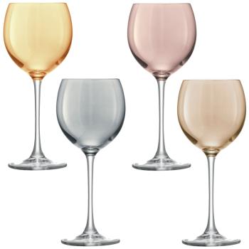 LSA | G932-14-960 | Polka Wine Glass 400ml Set Of 4 Pieces