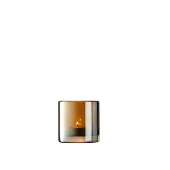 LSA | G1662-08-141 | Epoque Tealight Holder H 8.5cm Amber/Lustre
