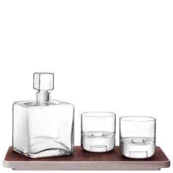LSA | G1692-00-301 | Cask Whisky Connoisseur Set Clear & Ash/Cork Tray L20cm