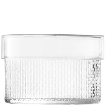 LSA | G1712-12-148 | Wicker Container & Lid Ø 19cm /H12.5cm Clear