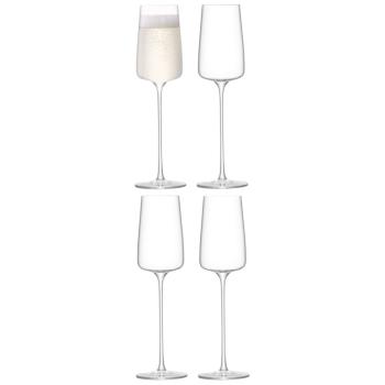 LSA | G1720-08-301 | Metropolitan Champagne Flute 230ml Clear x 4