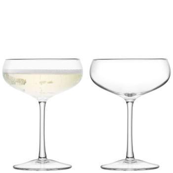LSA | G1154-08-991B | Wine Champagne Saucer 7oz Clear x 2