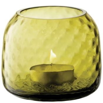 LSA | G1753-07-387 | Dapple Tealight Holder/Vase H7cm Woodland Green