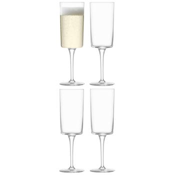 LSA | G1768-07-301 | Gio Champagne Flute 210ml Clear x 4