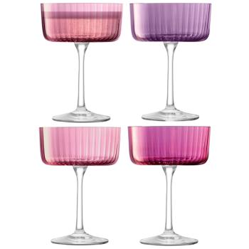 LSA | G1768-08-149 | Gems Champagne/Cocktail Glass 230ml Assorted Garnet x 4