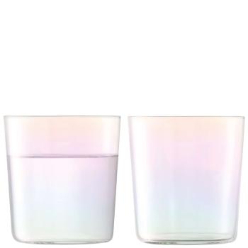 LSA | G060-13-916 | Iridescence Drinking Glass 390ml Set Of 2 Pieces Mother Of Pearl